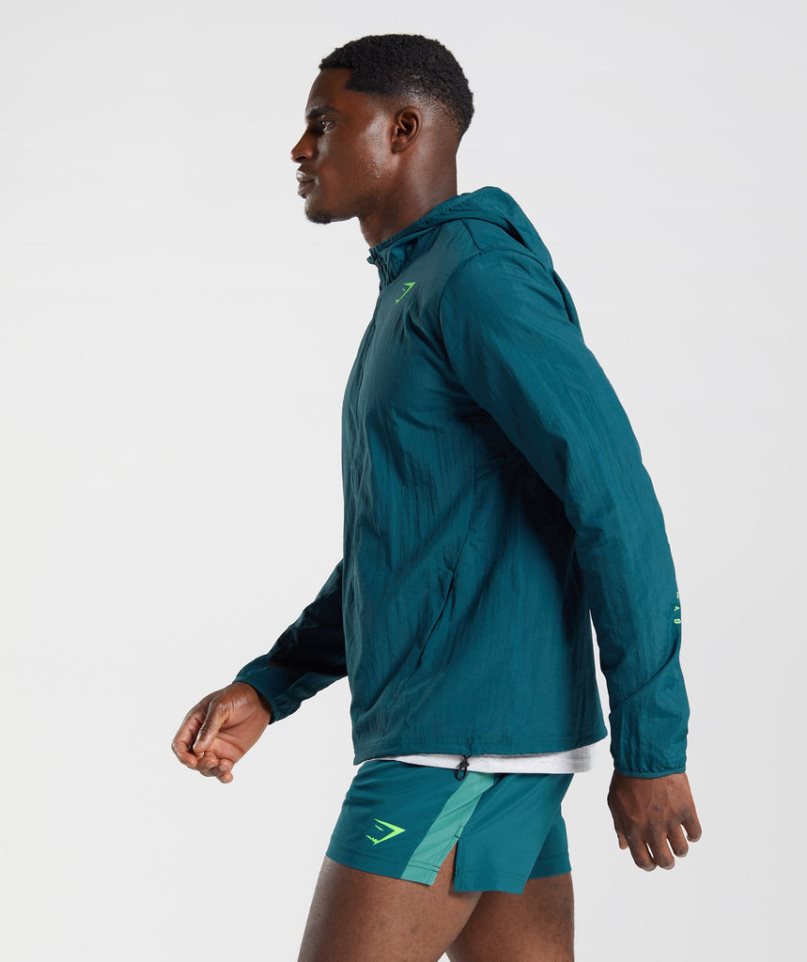 Men's Gymshark Sport Windbreaker Turquoise | CA AD016N